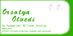 orsolya olvedi business card